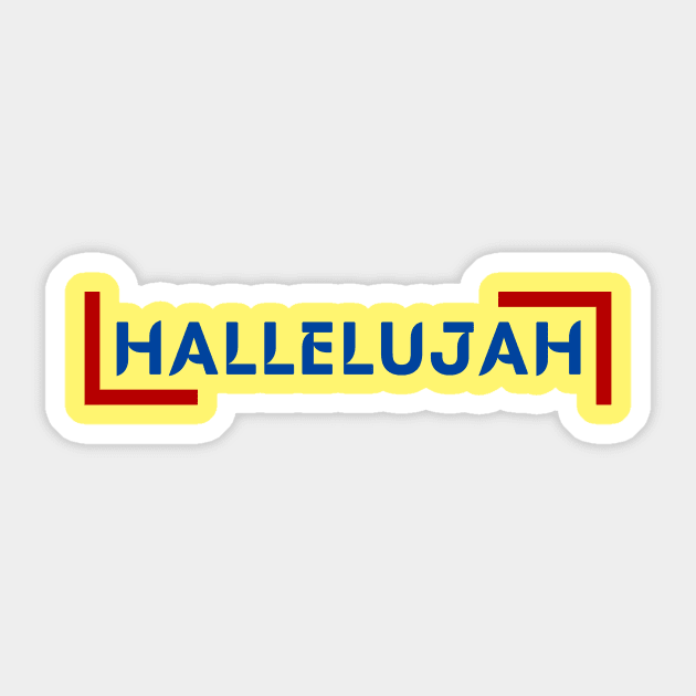 Hallelujah | Christian Saying Sticker by All Things Gospel